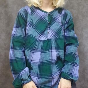 Cozy plaid prairie button up farmer flannel